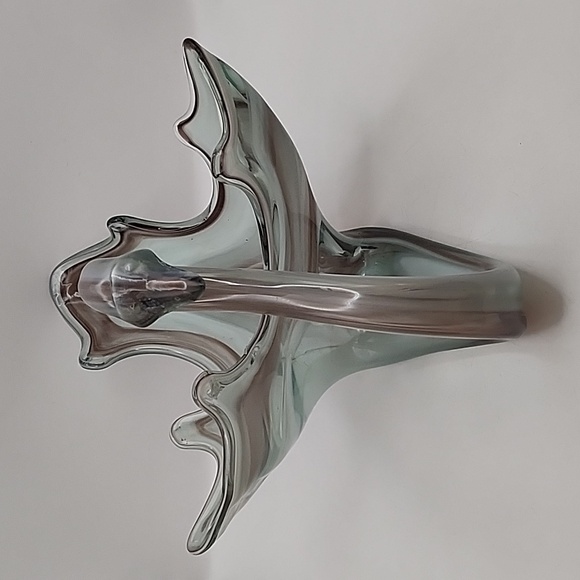 Vintage Sooner Glass Hand Blown Art Glass Swan Centerpiece/Bowl Purple - Picture 5 of 16